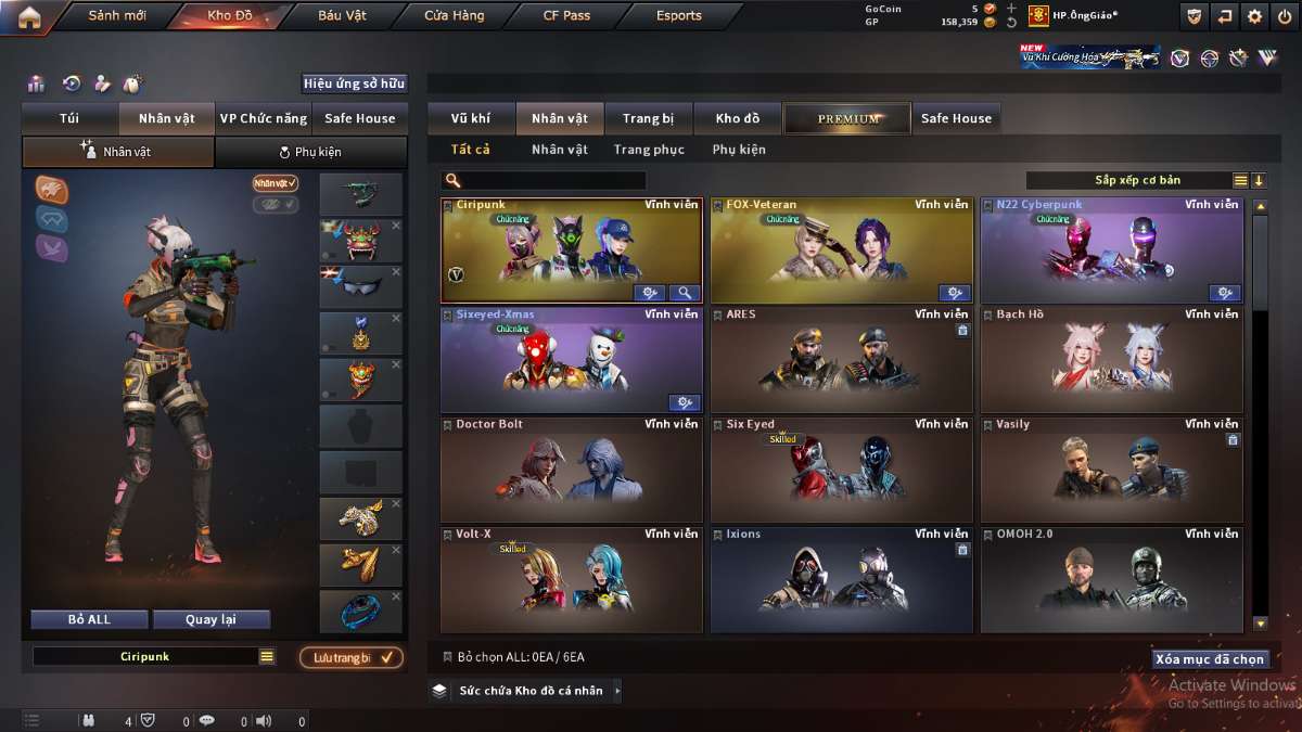shop acc cf uy tin gia re